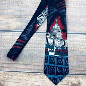Rene Chagal Mens Tie, Necktie USA Capital Building